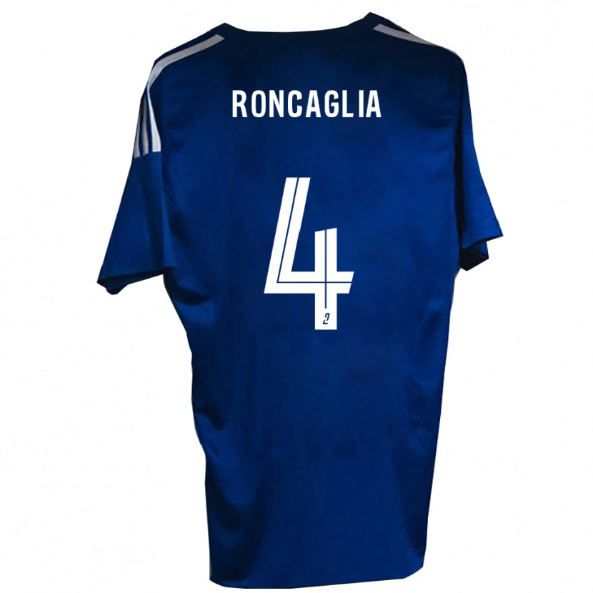 Danxen Bambino Maglia Anthony Roncaglia #4 Blu Bianco Kit Gara Home 2025/26 Maglietta