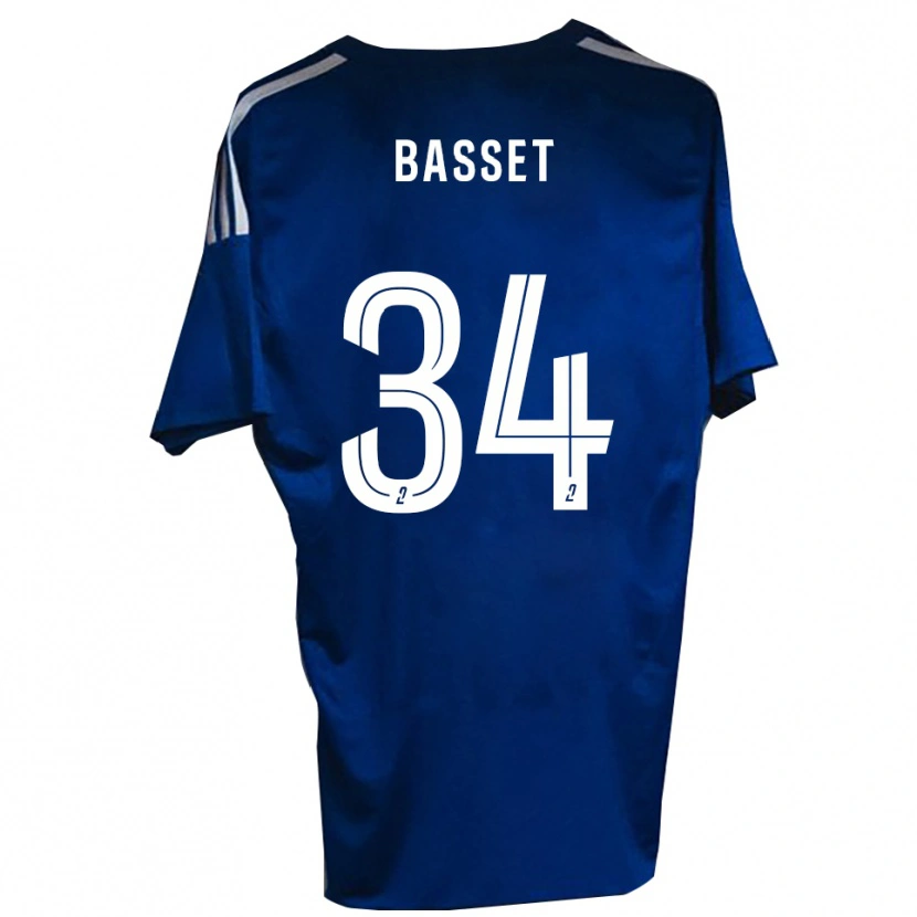 Danxen Bambino Maglia Donovan Basset #34 Blu Bianco Kit Gara Home 2025/26 Maglietta