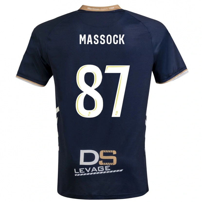 Danxen Bambino Maglia Théna Massock #87 Blu Marino Oro Kit Gara Home 2025/26 Maglietta