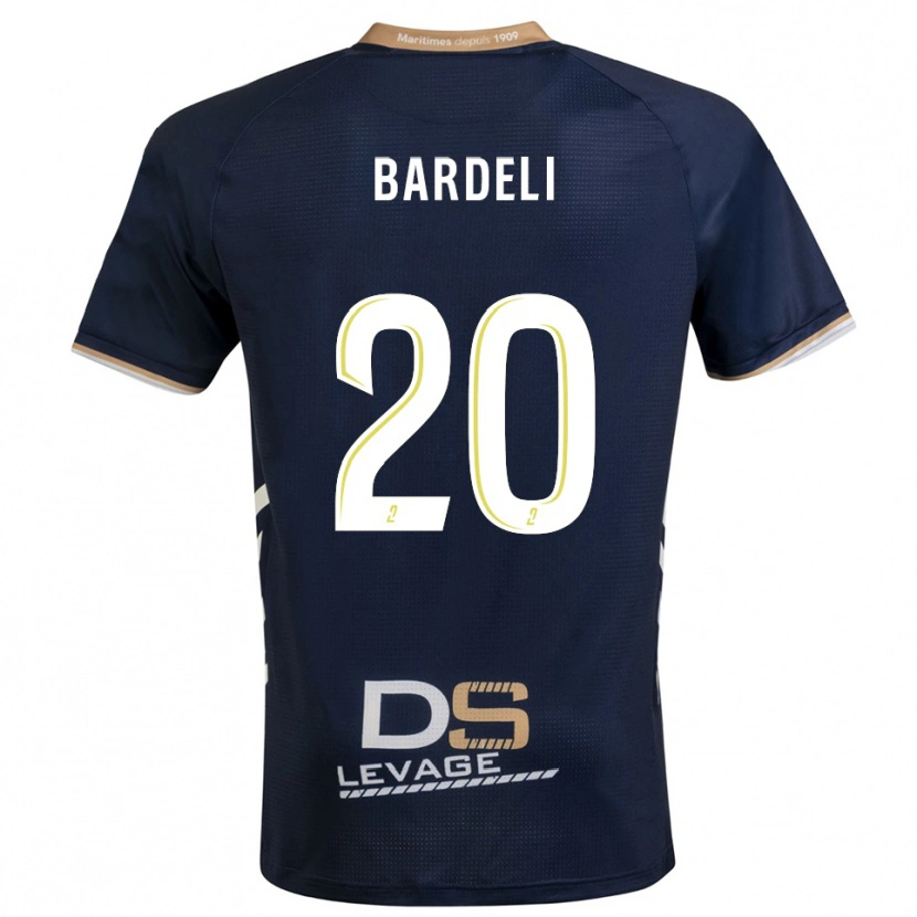 Danxen Bambino Maglia Enzo Bardeli #20 Blu Marino Oro Kit Gara Home 2025/26 Maglietta