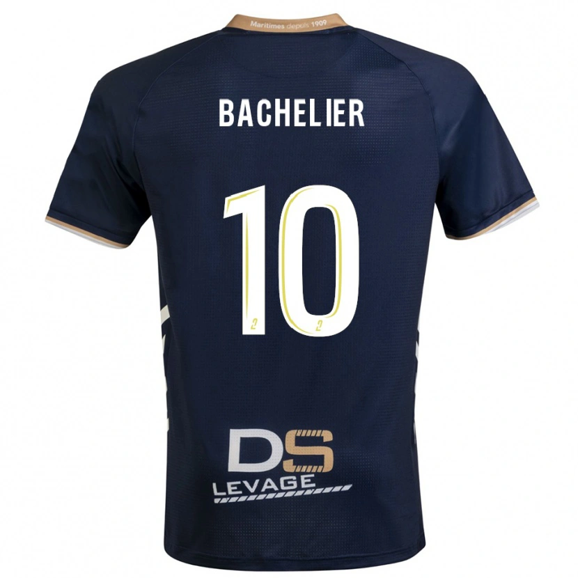 Danxen Bambino Maglia Ilyann Bachelier #10 Blu Marino Oro Kit Gara Home 2025/26 Maglietta