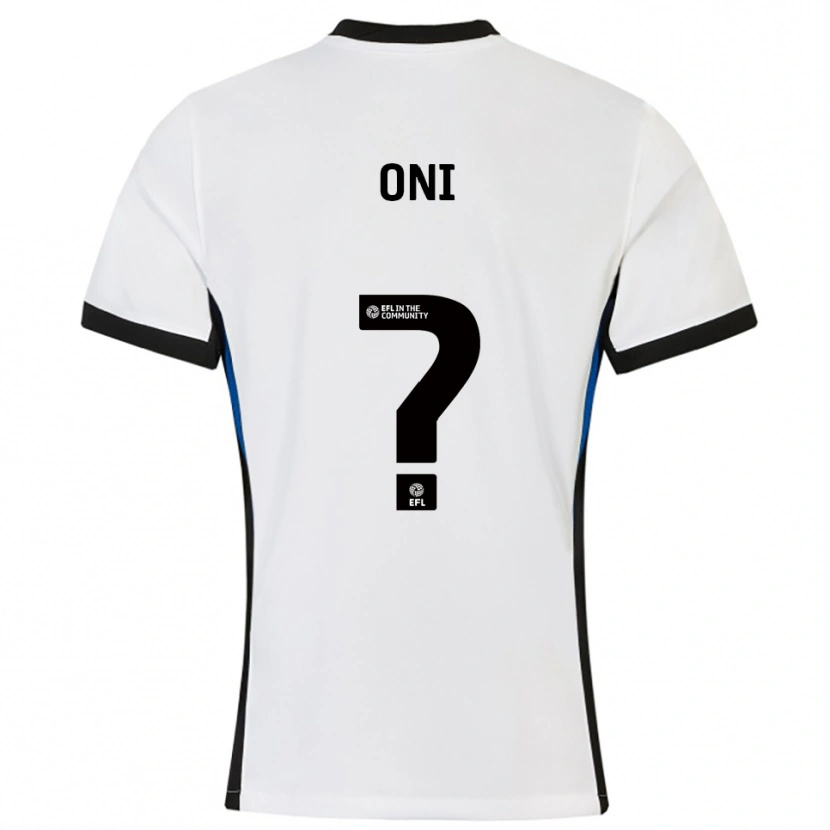 Danxen Bambino Maglia Ifeoluwa Oni #0 Bianco Blu Kit Gara Away 2025/26 Maglietta