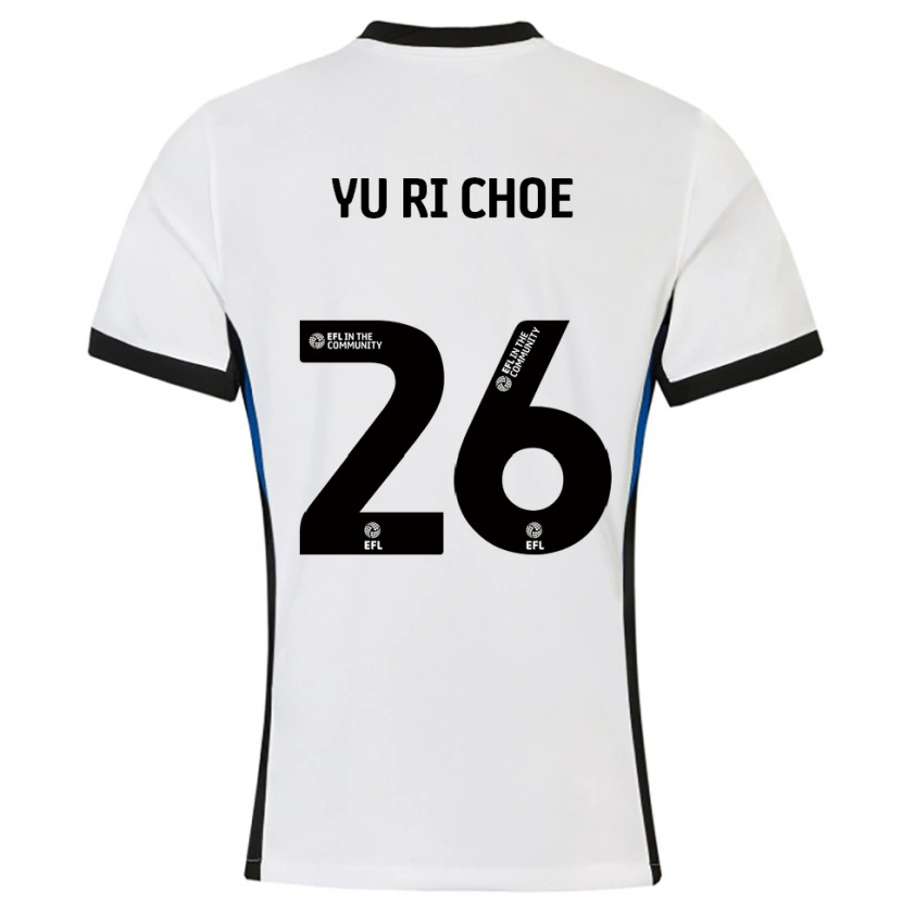Danxen Bambino Maglia Yu-Ri Choe #26 Bianco Blu Kit Gara Away 2025/26 Maglietta