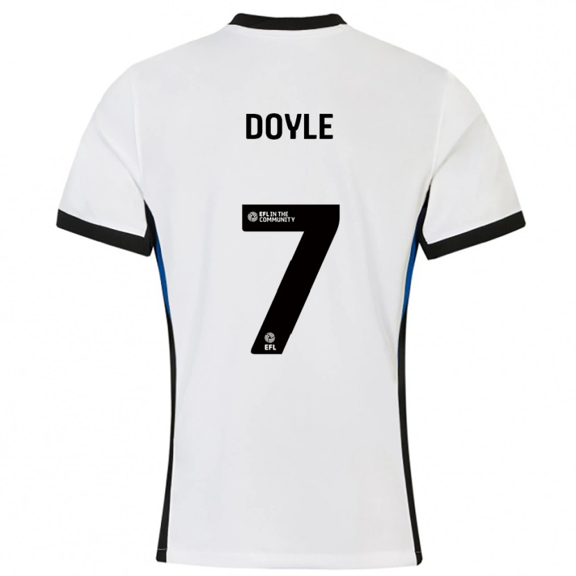 Danxen Bambino Maglia Tommy Doyle #7 Bianco Blu Kit Gara Away 2025/26 Maglietta