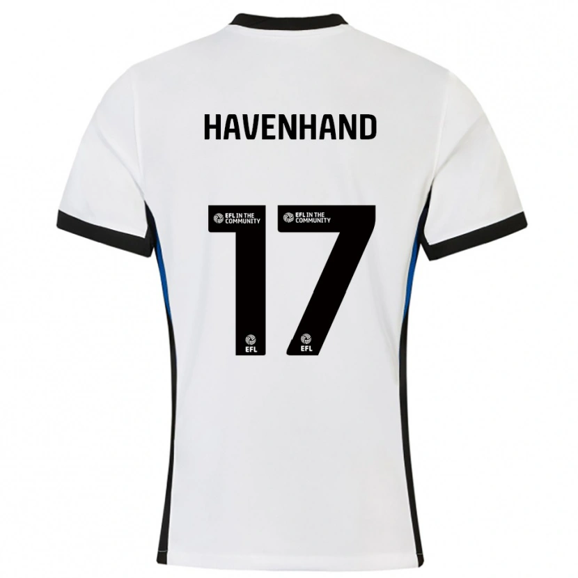 Danxen Bambino Maglia Kurtis Havenhand #17 Bianco Blu Kit Gara Away 2025/26 Maglietta