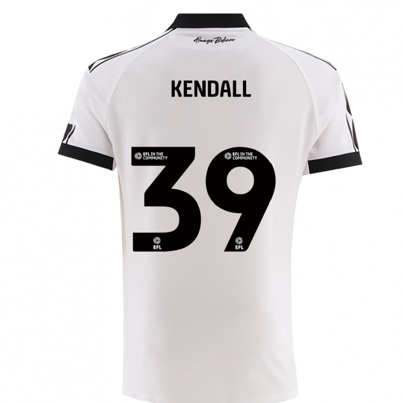 Danxen Bambino Maglia Maya Kendall #39 Bianco Nero Kit Gara Away 2025/26 Maglietta