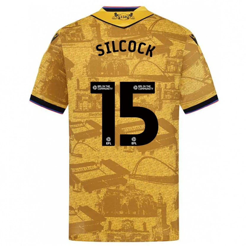 Danxen Bambino Maglia Hannah Silcock #15 Oro Nero Kit Gara Away 2025/26 Maglietta