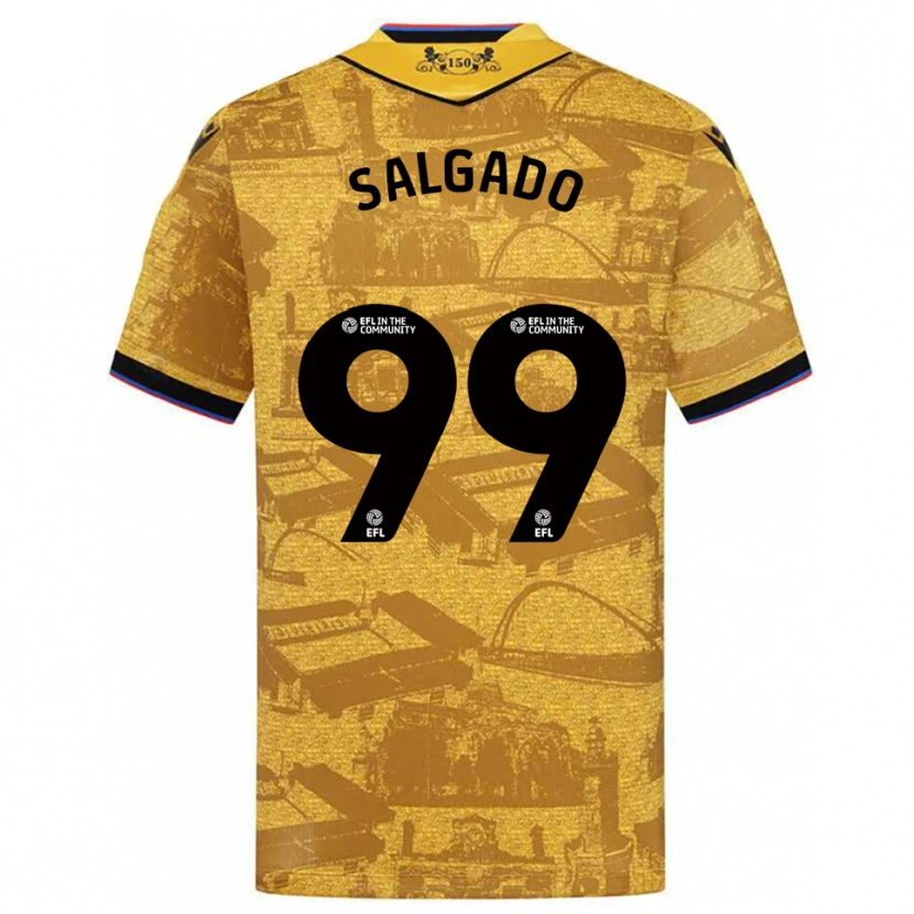 Danxen Bambino Maglia Shanell Salgado #99 Oro Nero Kit Gara Away 2025/26 Maglietta