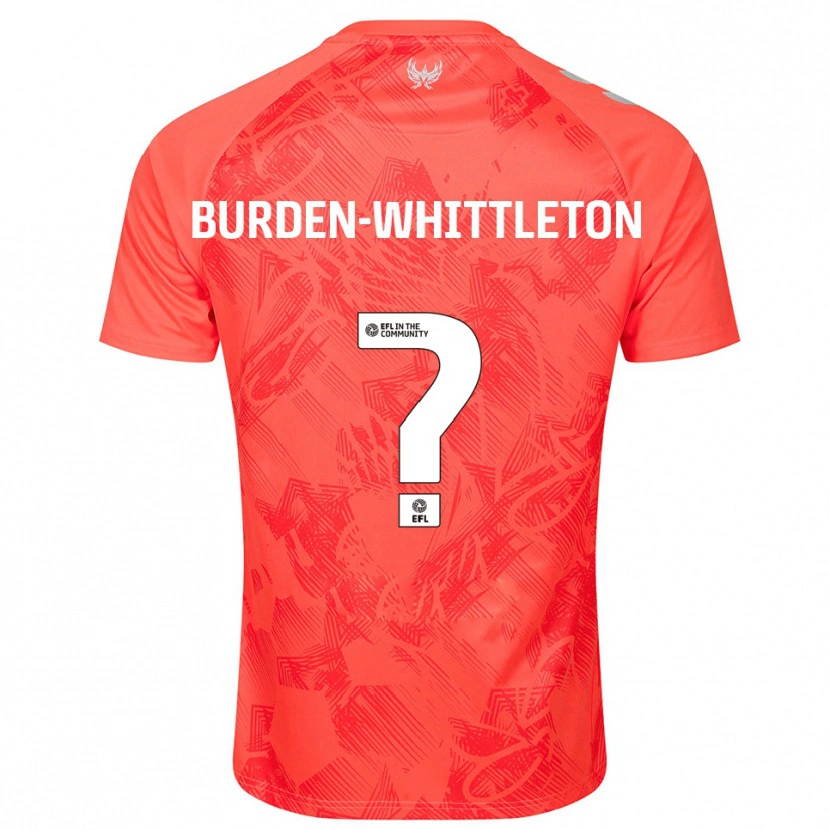 Danxen Bambino Maglia Charlie Burden-Whittleton #0 Arancione Bianco Kit Gara Away 2025/26 Maglietta
