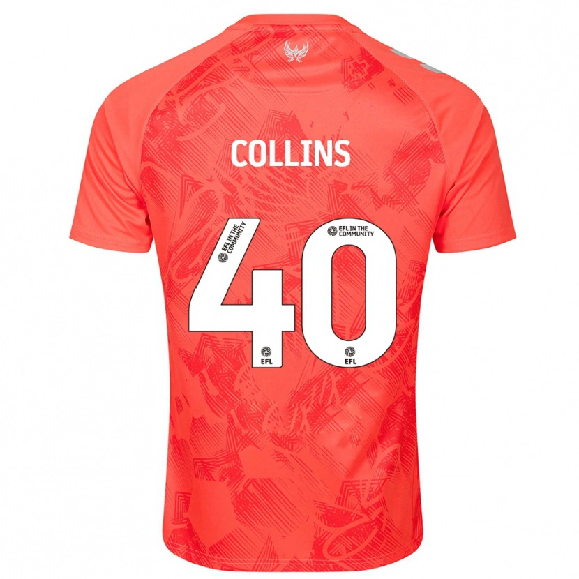Danxen Bambino Maglia Brad Collins #40 Arancione Bianco Kit Gara Away 2025/26 Maglietta