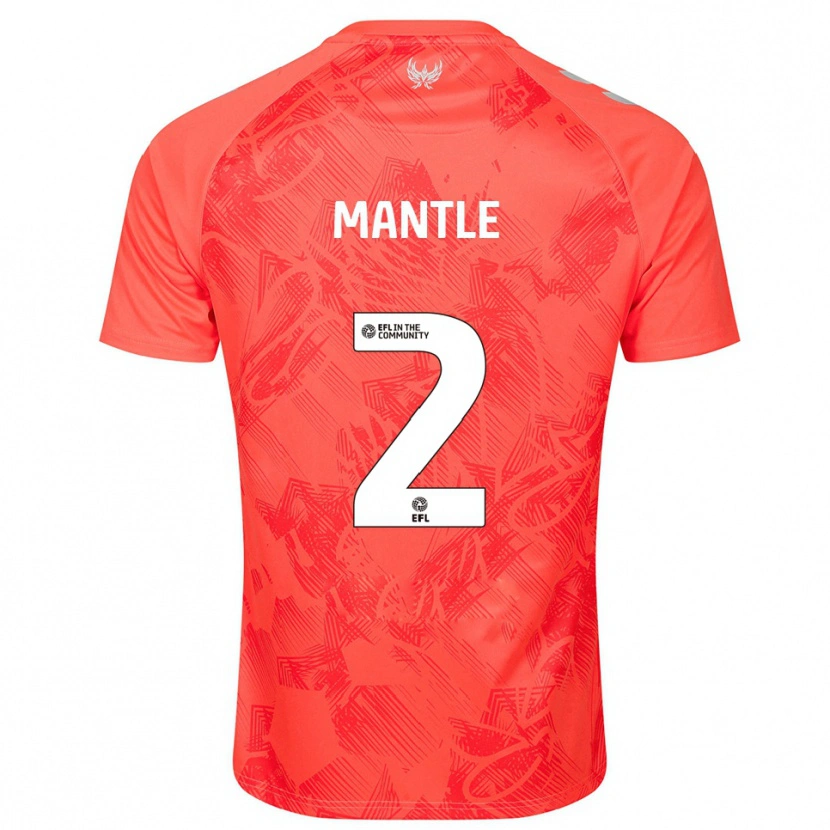 Danxen Bambino Maglia David Mantle #2 Arancione Bianco Kit Gara Away 2025/26 Maglietta