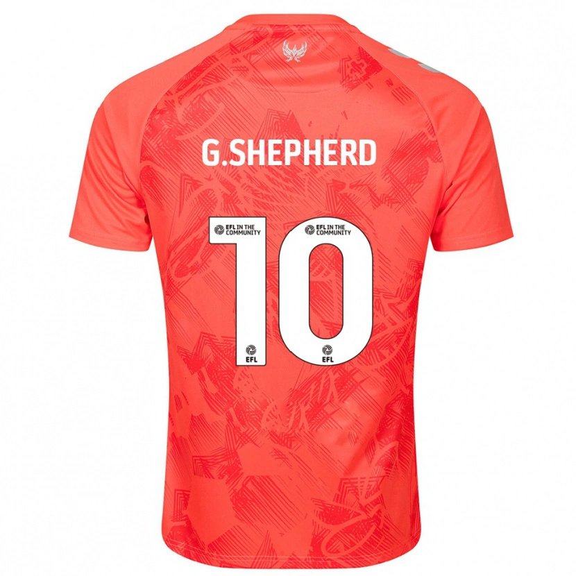 Danxen Bambino Maglia George Shepherd #10 Arancione Bianco Kit Gara Away 2025/26 Maglietta