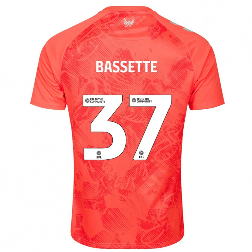 Danxen Bambino Maglia Norman Bassette #37 Arancione Bianco Kit Gara Away 2025/26 Maglietta