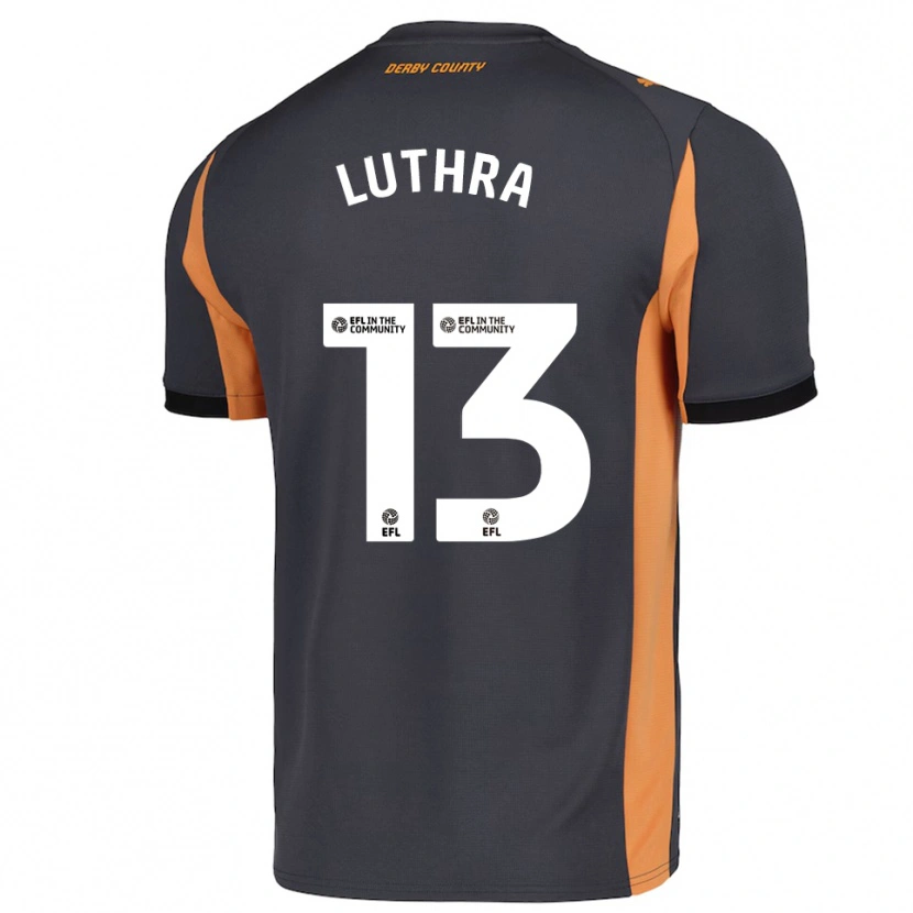 Danxen Bambino Maglia Rohan Luthra #13 Grigio Arancione Nero Kit Gara Away 2025/26 Maglietta