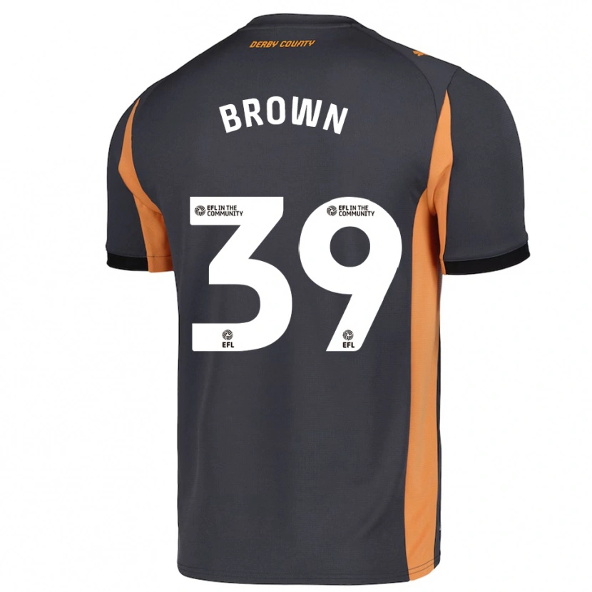 Danxen Bambino Maglia Dajaune Brown #39 Grigio Arancione Nero Kit Gara Away 2025/26 Maglietta