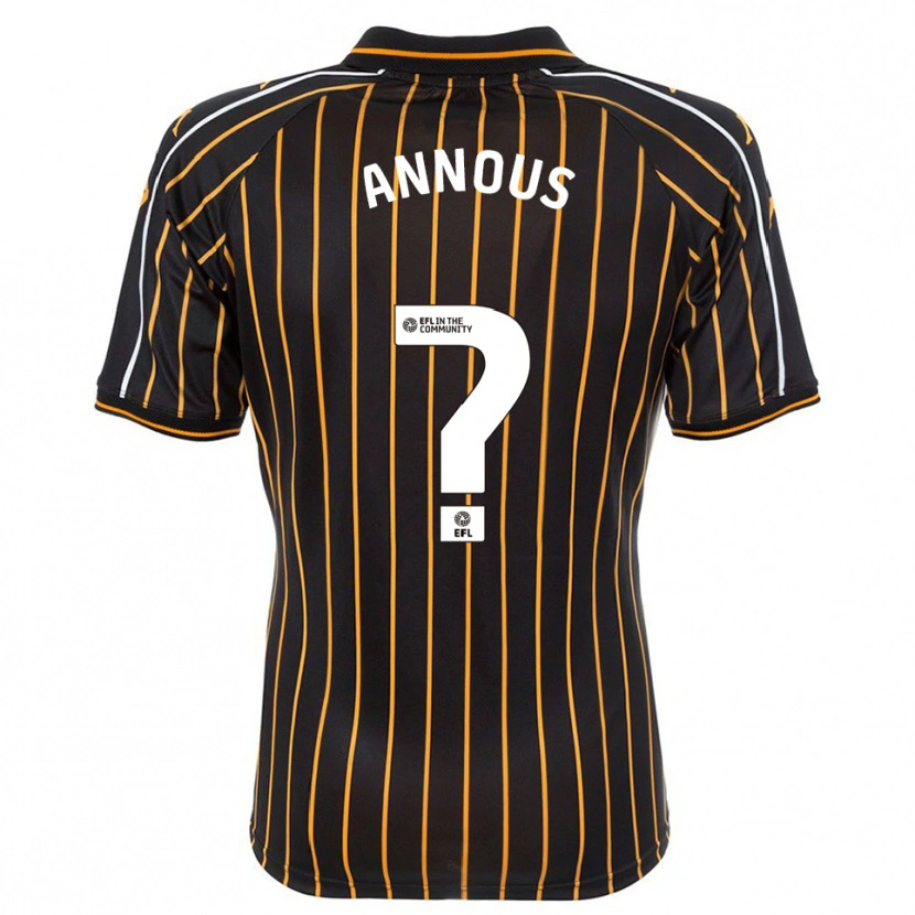 Danxen Bambino Maglia Brandon Annous #0 Bianco Nero Kit Gara Away 2025/26 Maglietta