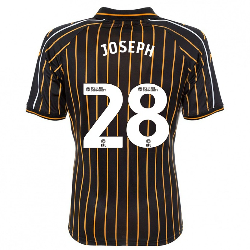 Danxen Bambino Maglia Kyle Joseph #28 Bianco Nero Kit Gara Away 2025/26 Maglietta