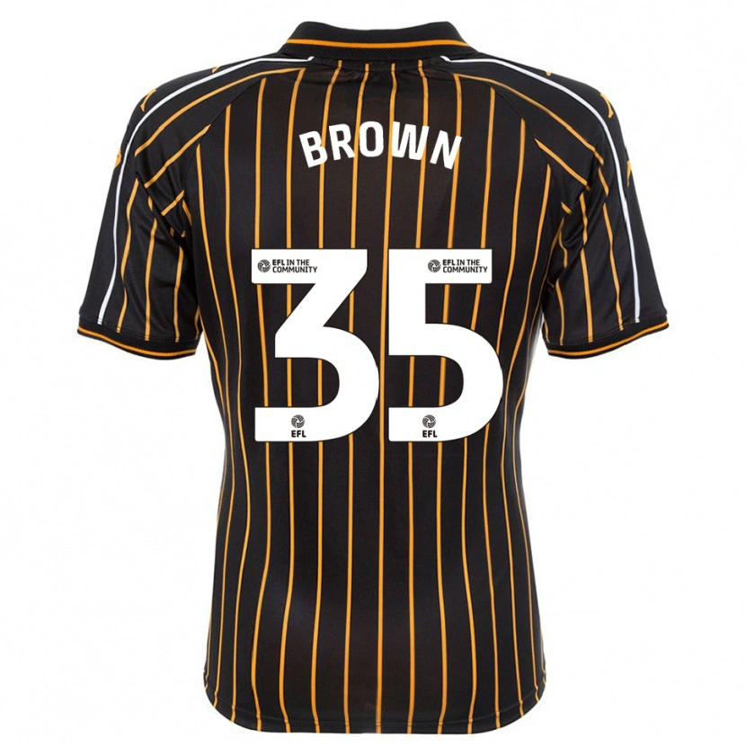 Danxen Bambino Maglia Pharrell Brown #35 Bianco Nero Kit Gara Away 2025/26 Maglietta