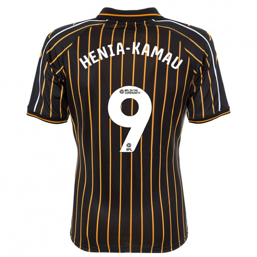 Danxen Bambino Maglia Sammy Henia-Kamau #9 Bianco Nero Kit Gara Away 2025/26 Maglietta