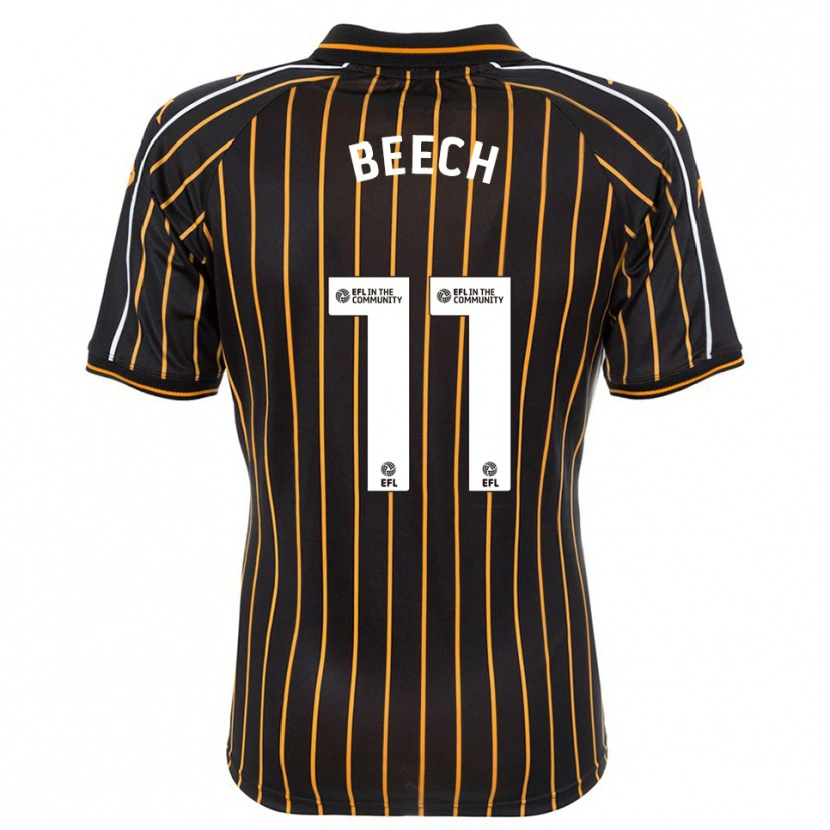 Danxen Bambino Maglia Rebecca Beech #11 Bianco Nero Kit Gara Away 2025/26 Maglietta