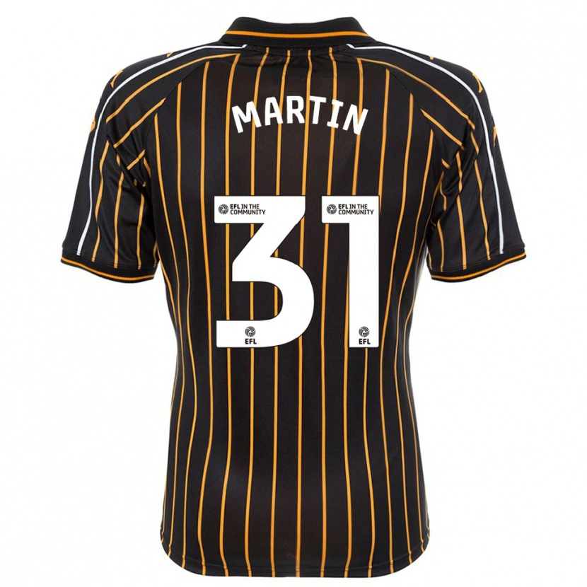 Danxen Bambino Maglia Faith Martin #31 Bianco Nero Kit Gara Away 2025/26 Maglietta