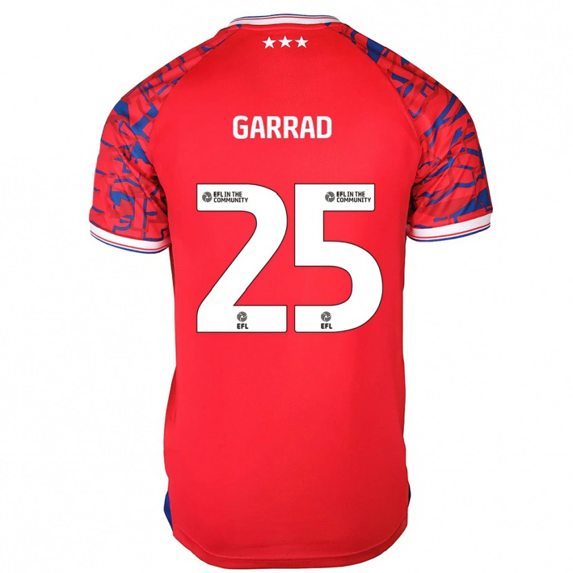 Danxen Bambino Maglia Grace Garrad #25 Rosso Blu Kit Gara Away 2025/26 Maglietta