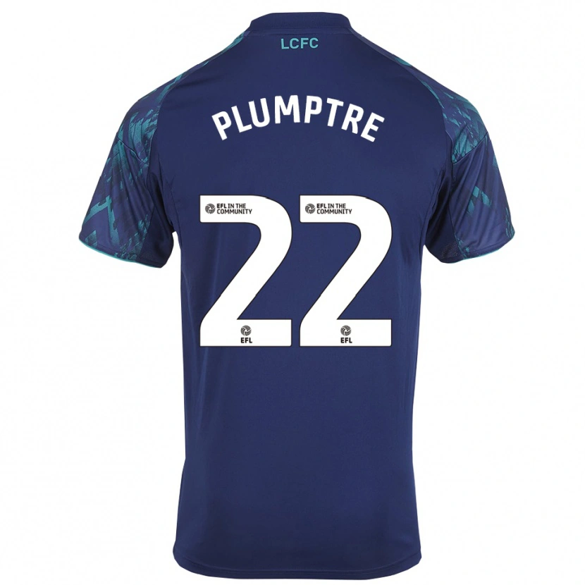 Danxen Bambino Maglia Ashleigh Plumptre #22 Blu Marino Verde Bianco Kit Gara Away 2025/26 Maglietta