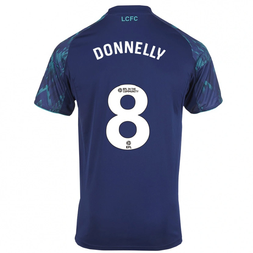 Danxen Bambino Maglia Ryan Donnelly #8 Blu Marino Verde Bianco Kit Gara Away 2025/26 Maglietta