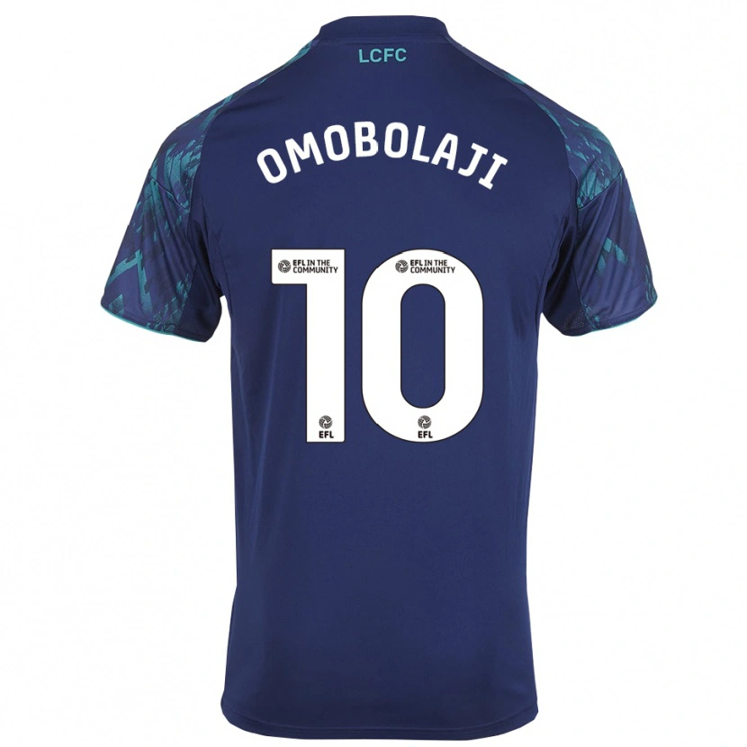 Danxen Bambino Maglia Laolu Omobolaji #10 Blu Marino Verde Bianco Kit Gara Away 2025/26 Maglietta