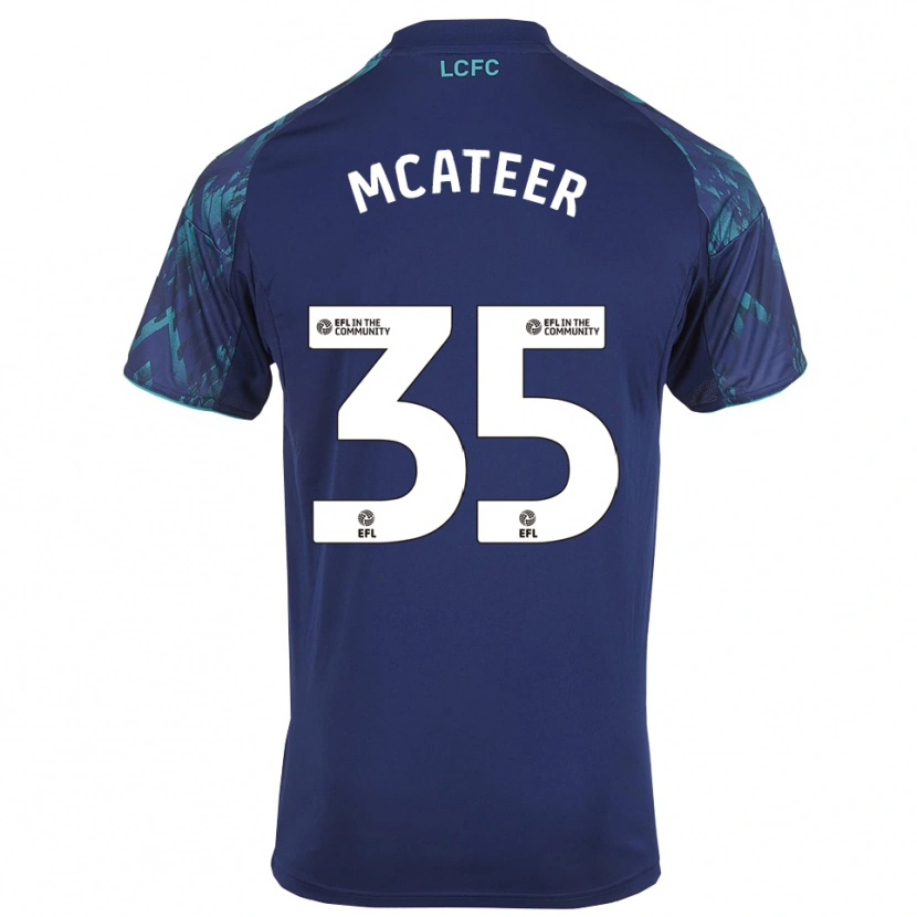 Danxen Bambino Maglia Kasey Mcateer #35 Blu Marino Verde Bianco Kit Gara Away 2025/26 Maglietta