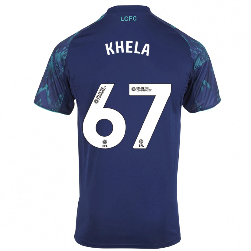 Danxen Bambino Maglia Reiss Khela #67 Blu Marino Verde Bianco Kit Gara Away 2025/26 Maglietta