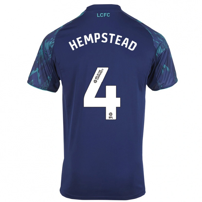 Danxen Bambino Maglia Oliver Hempstead #4 Blu Marino Verde Bianco Kit Gara Away 2025/26 Maglietta