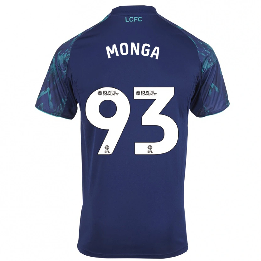 Danxen Bambino Maglia Jeremy Monga #93 Blu Marino Verde Bianco Kit Gara Away 2025/26 Maglietta
