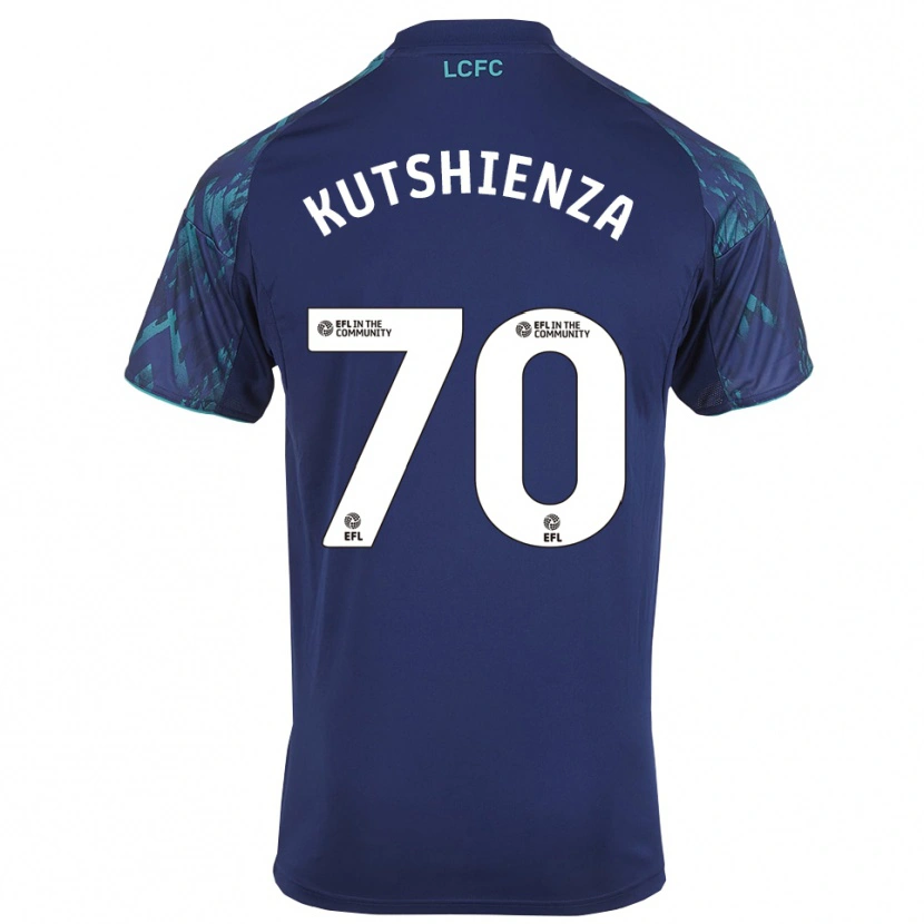 Danxen Bambino Maglia Jesper Kutshienza #70 Blu Marino Verde Bianco Kit Gara Away 2025/26 Maglietta
