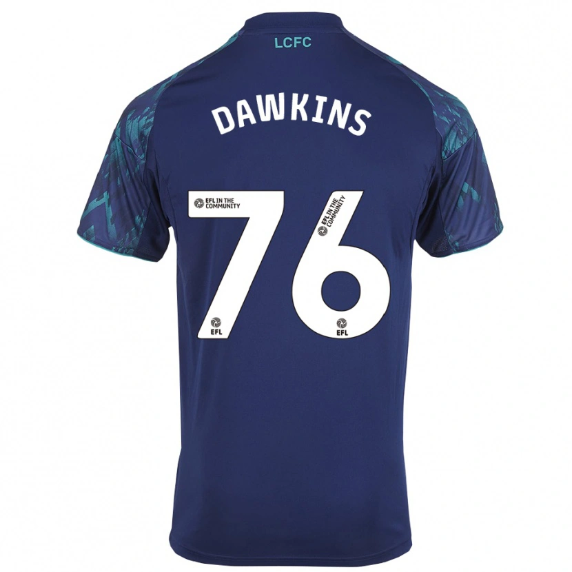 Danxen Bambino Maglia Kartell Dawkins #76 Blu Marino Verde Bianco Kit Gara Away 2025/26 Maglietta