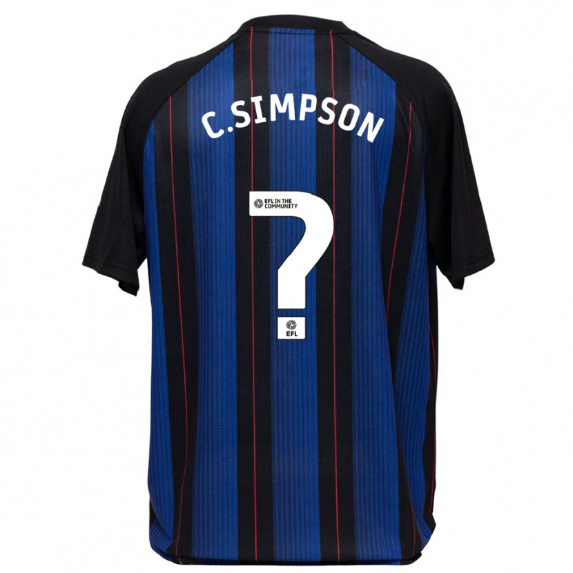 Danxen Bambino Maglia Cameron Simpson #0 Blu Nero Kit Gara Away 2025/26 Maglietta