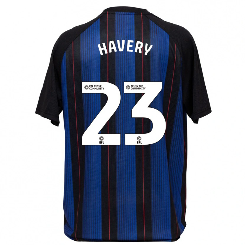 Danxen Bambino Maglia Nicole Havery #23 Blu Nero Kit Gara Away 2025/26 Maglietta