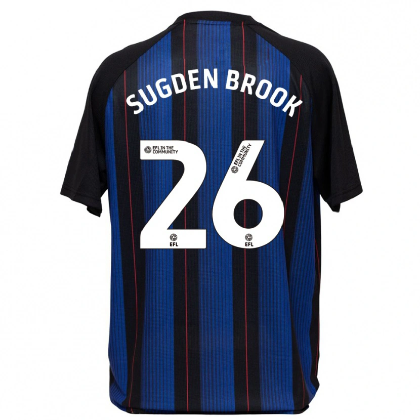 Danxen Bambino Maglia Darcie Sugden-Brook #26 Blu Nero Kit Gara Away 2025/26 Maglietta