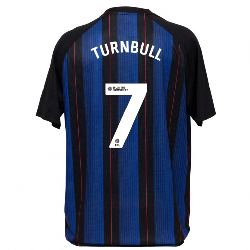 Danxen Bambino Maglia Ellen Turnbull #7 Blu Nero Kit Gara Away 2025/26 Maglietta