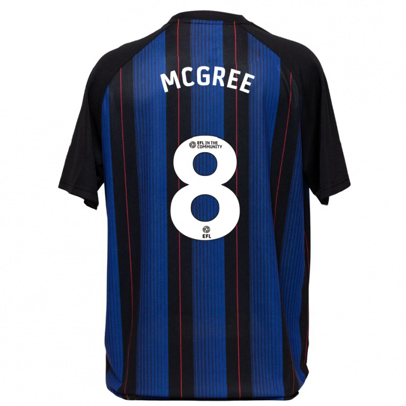 Danxen Bambino Maglia Riley Mcgree #8 Blu Nero Kit Gara Away 2025/26 Maglietta