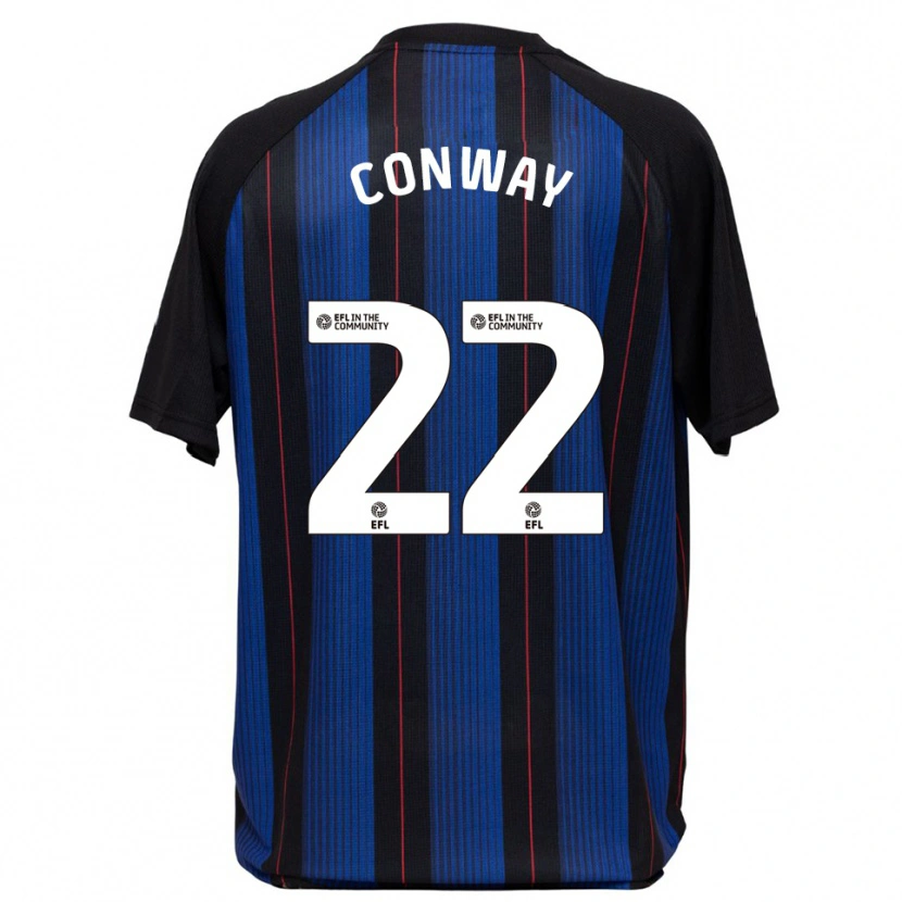Danxen Bambino Maglia Tommy Conway #22 Blu Nero Kit Gara Away 2025/26 Maglietta