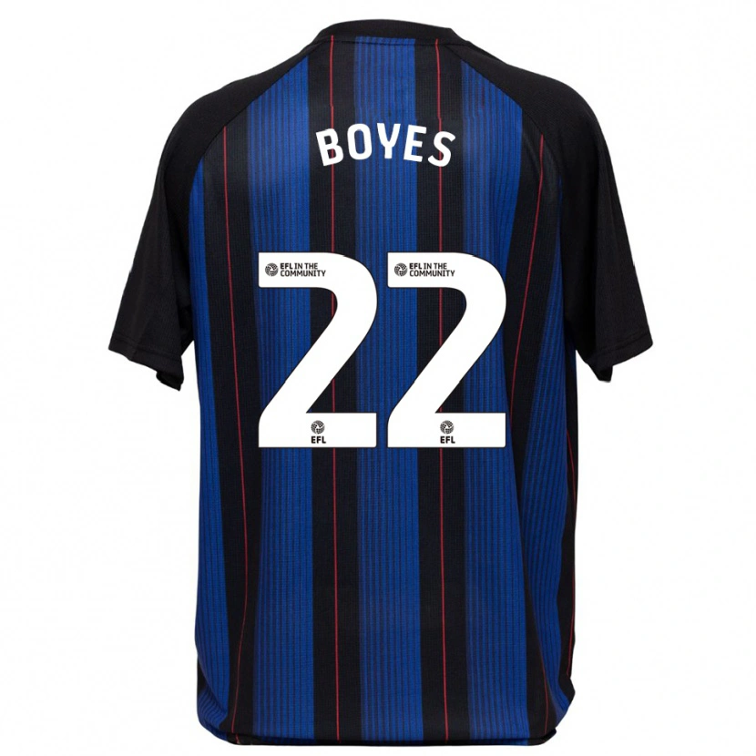 Danxen Bambino Maglia Grace Boyes #22 Blu Nero Kit Gara Away 2025/26 Maglietta