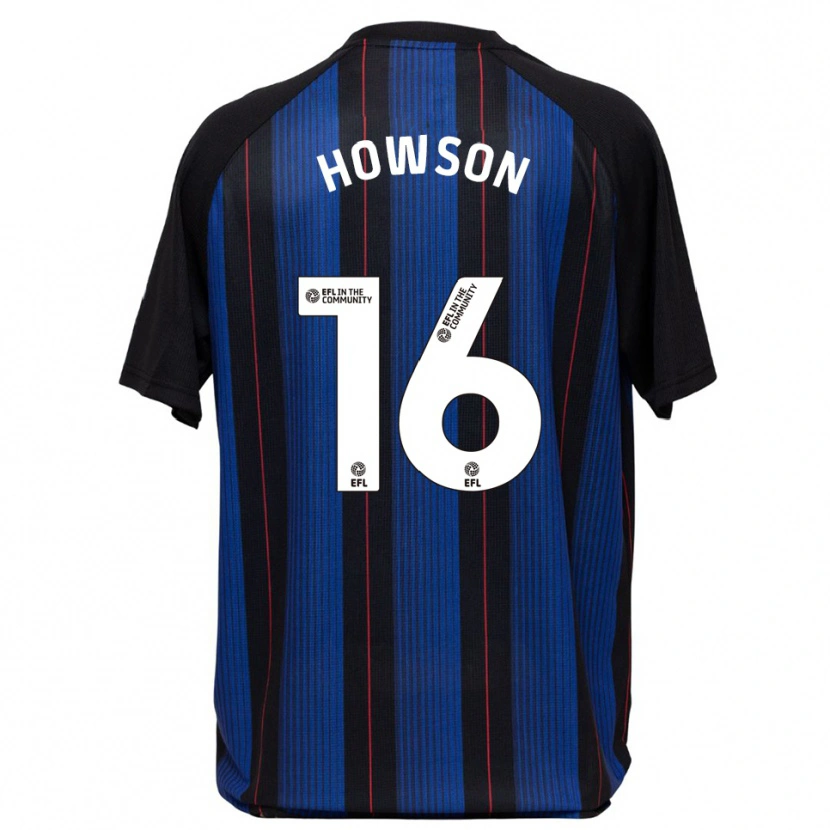 Danxen Bambino Maglia Jonathan Howson #16 Blu Nero Kit Gara Away 2025/26 Maglietta