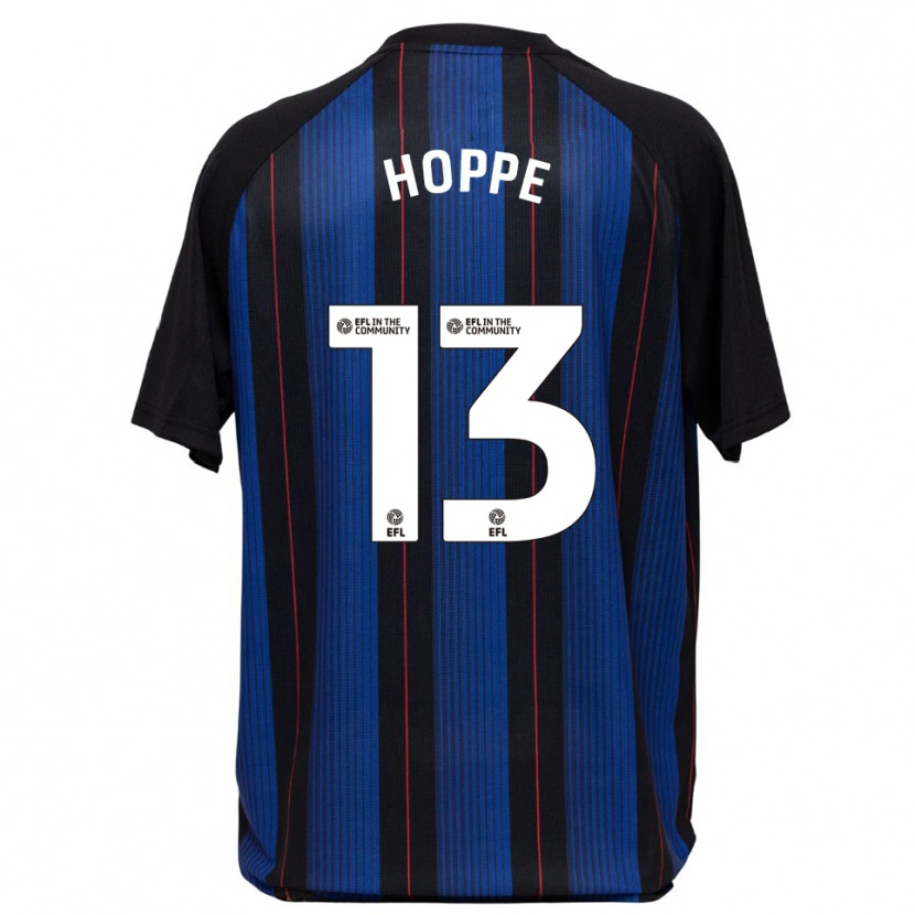 Danxen Bambino Maglia Matthew Hoppe #13 Blu Nero Kit Gara Away 2025/26 Maglietta