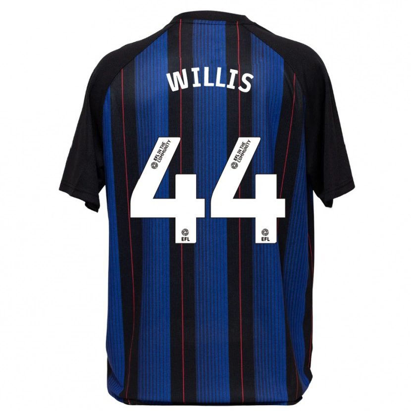 Danxen Bambino Maglia Pharrell Willis #44 Blu Nero Kit Gara Away 2025/26 Maglietta