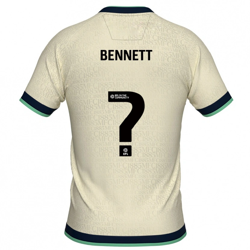 Danxen Bambino Maglia Shay Bennett #0 Champagne Blu Marino Kit Gara Away 2025/26 Maglietta