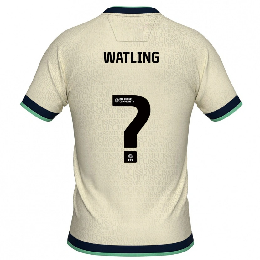 Danxen Bambino Maglia Ciara Watling #0 Champagne Blu Marino Kit Gara Away 2025/26 Maglietta