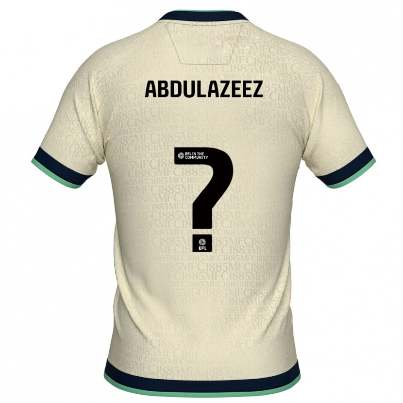 Danxen Bambino Maglia Abdulahi Abdulazeez #0 Champagne Blu Marino Kit Gara Away 2025/26 Maglietta