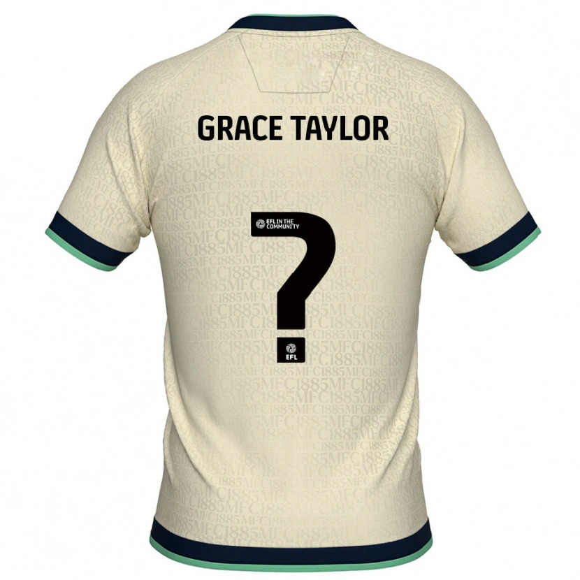 Danxen Bambino Maglia Grace Taylor #0 Champagne Blu Marino Kit Gara Away 2025/26 Maglietta