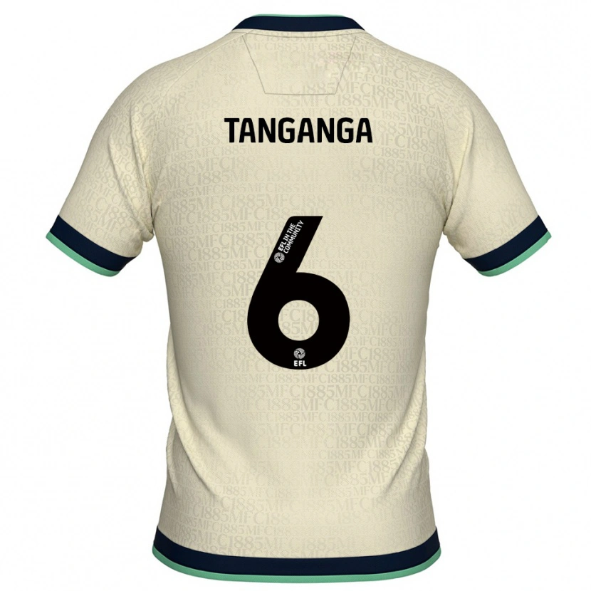 Danxen Bambino Maglia Japhet Tanganga #6 Champagne Blu Marino Kit Gara Away 2025/26 Maglietta